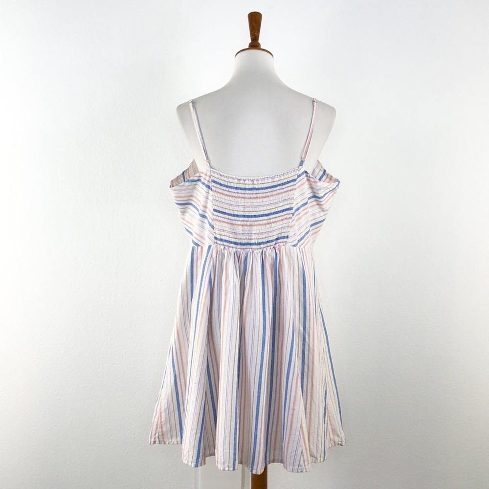 GAP White Blue Stripe Sleeveless Dress - Picture 4 of 6